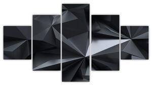 Čiernobiely obraz - abstrakcie (Obraz 125x70cm)
