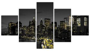 Obraz večerného mesta (Obraz 125x70cm)