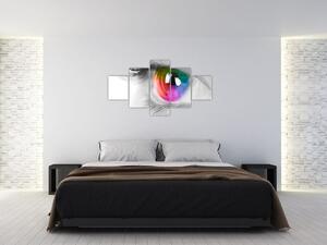 Moderný obraz: farebné oko (Obraz 125x70cm)