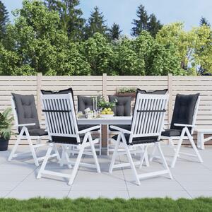Podložky na záhradné stoličky, vysoké operadlo 6 ks 120x50x7 cm