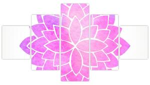 Obraz: ružová mandala (Obraz 125x70cm)