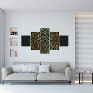 Obraz - zlatá mandala (Obraz 125x70cm)
