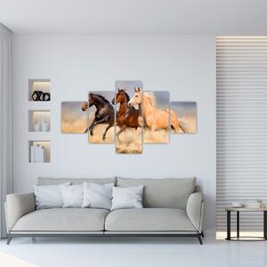 Moderný obraz koní (Obraz 125x70cm)