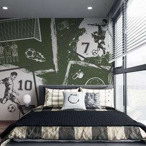 Tapety Zelený futbalový skicár, Fototapety Izba pre tínedžerov, Fototapety futbal, w03122v2 : Uwalls.sk