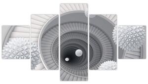 Abstraktné obrazy - schodisko (Obraz 125x70cm)