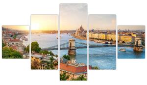 Obraz Budapešť - výhľad na rieku (Obraz 125x70cm)