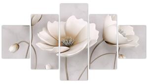 Obraz bieleho kvetu (Obraz 125x70cm)