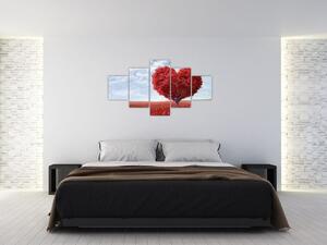 Červené srdce - obraz (Obraz 125x70cm)