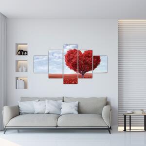 Červené srdce - obraz (Obraz 125x70cm)
