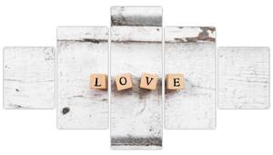 Obraz - nápis LOVE (Obraz 125x70cm)