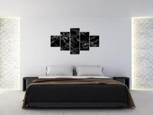 Čiernobiely mramor - obraz (Obraz 125x70cm)