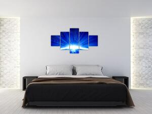 Modrý svitanie - obraz (Obraz 125x70cm)