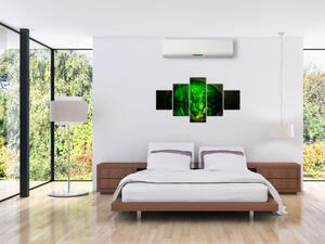 Zelená moderná abstrakcie (Obraz 125x70cm)