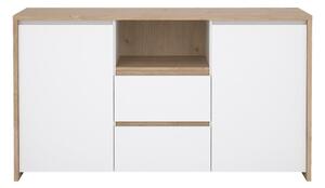 Biela/v prírodnej farbe komoda v dekore duba 149x84x48 cm Next – Tvilum