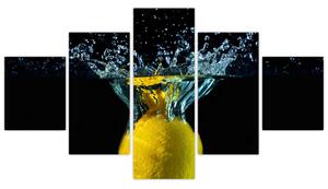 Obraz citrónu vo vode (Obraz 125x70cm)