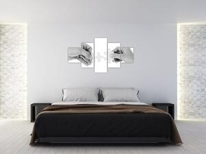 Čiernobiely obraz - puzzle (Obraz 125x70cm)
