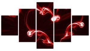 Abstraktný obraz - červené srdce (Obraz 125x70cm)