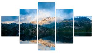 Obraz - jazero s horami (Obraz 125x70cm)