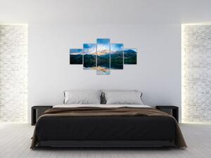 Obraz - jazero s horami (Obraz 125x70cm)