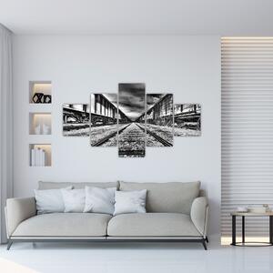 Železnice, koľaje - obraz na stenu (Obraz 125x70cm)