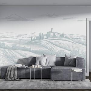 Tapety Vinica v modrej kresbe, Fototapety provence, w03349v1 : Uwalls.sk