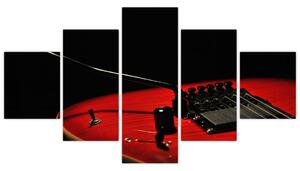 Obraz červené gitary (Obraz 125x70cm)