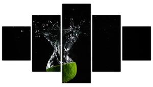 Obraz limetka vo vode (Obraz 125x70cm)