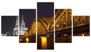 Obraz osvetleného mosta (Obraz 125x70cm)