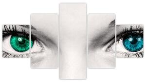 Obraz - detail zelených očí (Obraz 125x70cm)