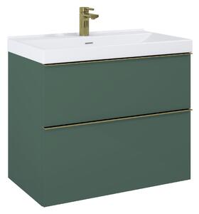 Elita Look, závesná umývadlová skrinka 80x45 cm 2S, zelená matná, ELT-168561