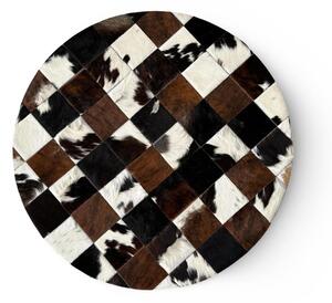 Kožený koberec SKEJBY exotic tricolor S, okrúhly