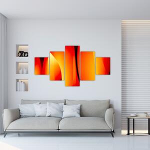 Oranžový abstraktný obraz (Obraz 125x70cm)