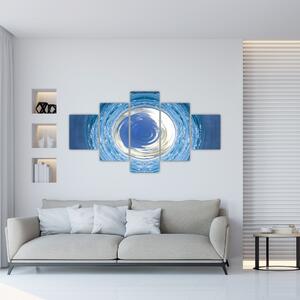 Moderný obraz - modrá abstrakcie (Obraz 125x70cm)