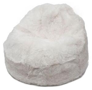 Sedací vak - bean bag - biely, strihaný