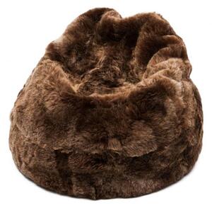 Sedací vak - bean bag - hnedý, strihaný