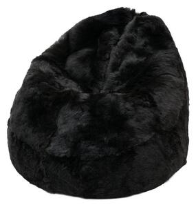 Sedací vak - bean bag - čiernohnedý, strihaný