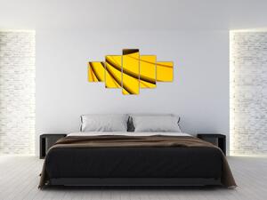 Žltá abstrakcie (Obraz 125x70cm)