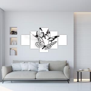 Obraz motýľov (Obraz 125x70cm)