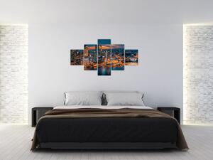 Obraz nočného mesta na stenu (Obraz 125x70cm)