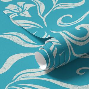 Tapety Tyrkysové kvetinové úponky, Tapety kvety, a00038 : Uwalls.sk