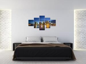 Obraz nočného mesta na stenu (Obraz 125x70cm)