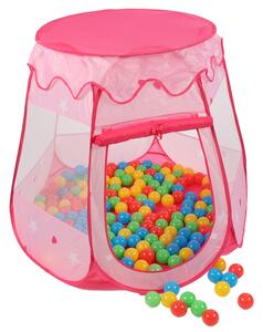 Kiduku Detský hrací stan s loptičkami Pink