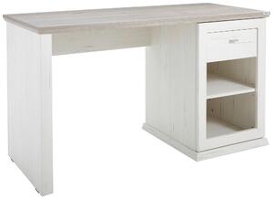 PÍSACÍ STÔL, sivá, biela, 135/59/76 cm Hom`in - Kancelárske stoly
