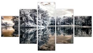 Obraz jazera (Obraz 125x70cm)