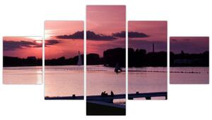Západ slnka na vode, obraz (Obraz 125x70cm)