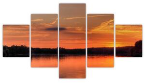 Západ slnka na jazere, obraz (Obraz 125x70cm)
