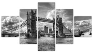 Tower Bridge - moderné obrazy (Obraz 125x70cm)
