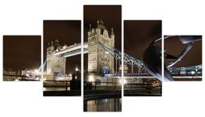 Nočný Tower Bridge - obraz (Obraz 125x70cm)