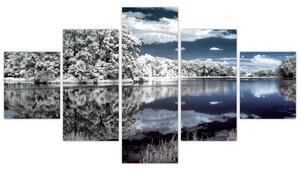 Zimná krajina - obraz (Obraz 125x70cm)