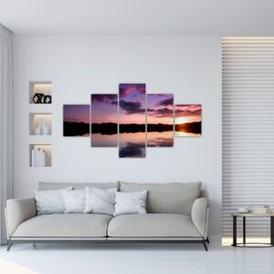 Západ slnka na vode - obraz na stenu (Obraz 125x70cm)